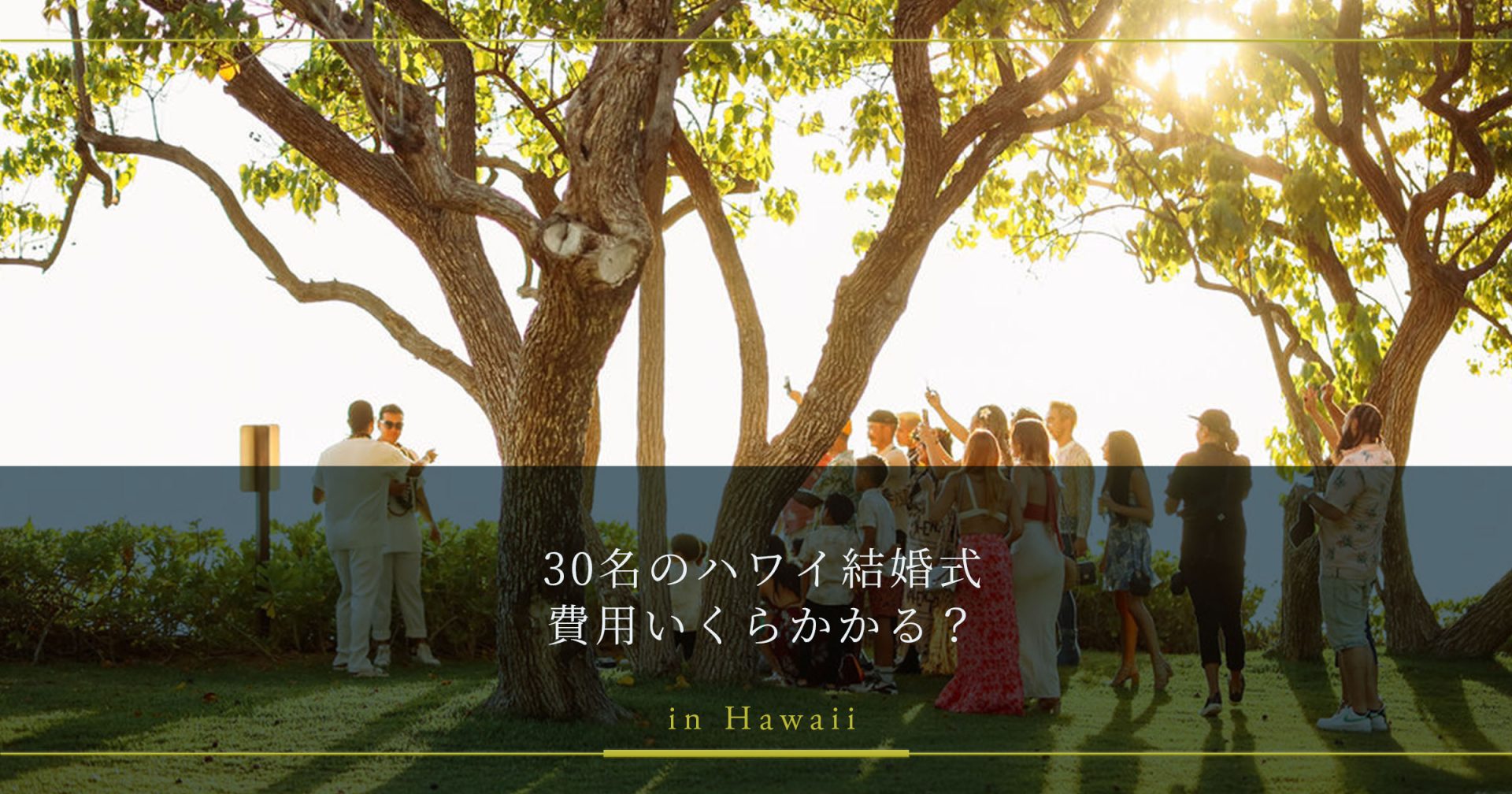 2024年最新】30名でハワイ結婚式を実施する費用はいくら？